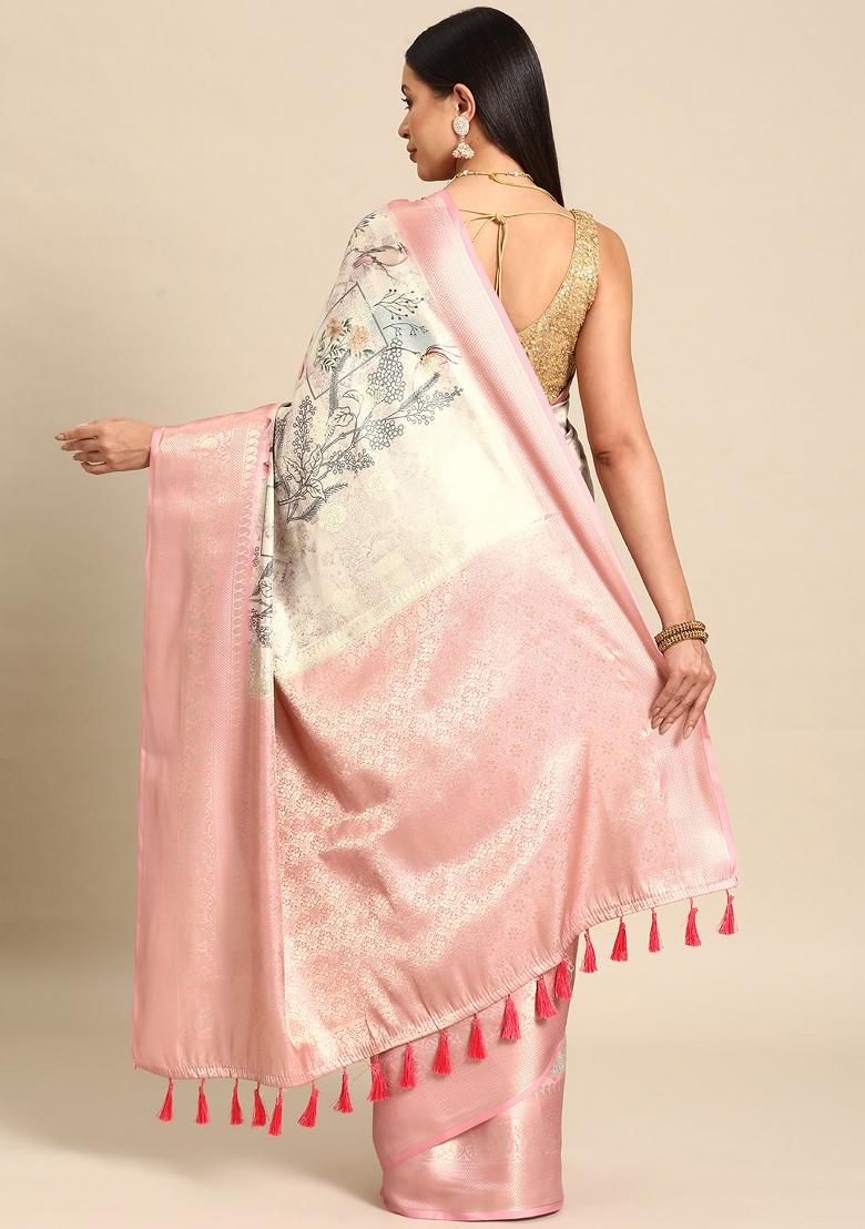 Multicolor Woven Design Art Silk Saree