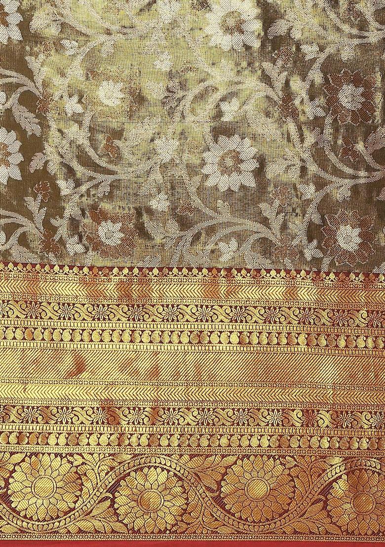 Black Woven Design Art Silk Saree