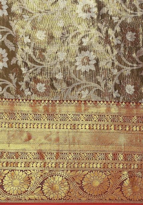 Black Woven Design Art Silk Saree