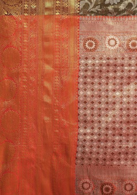 Black Woven Design Art Silk Saree