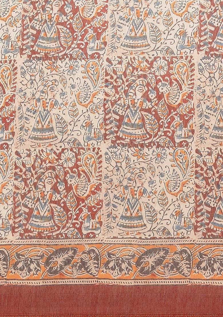 Multicolor Printed Pure Cotton Saree