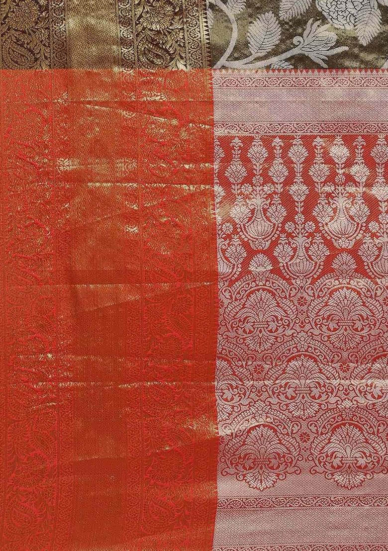 Black Embellished Pure Silk Saree