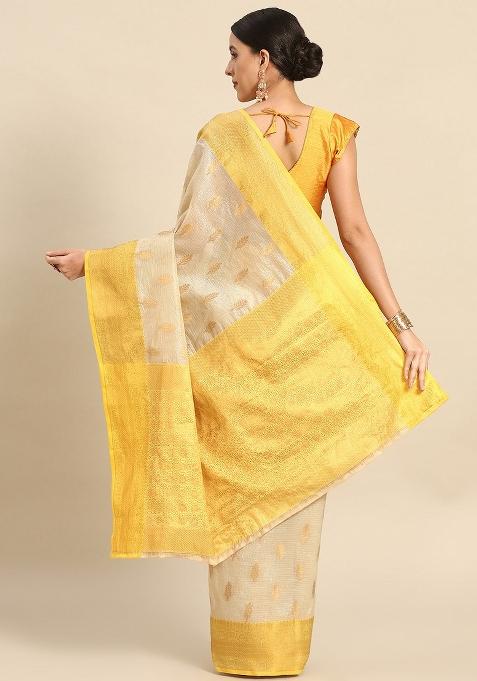 Pink Woven Design Tissue Silk Saree