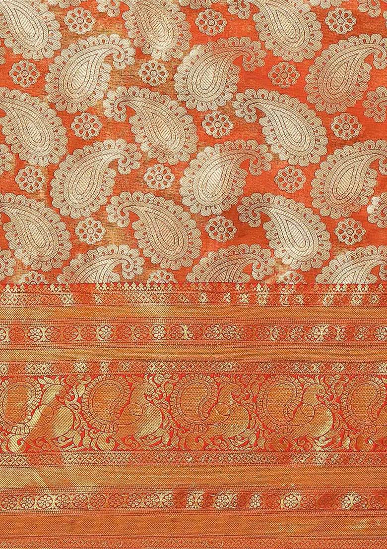 Yellow Woven Design Art Silk Saree