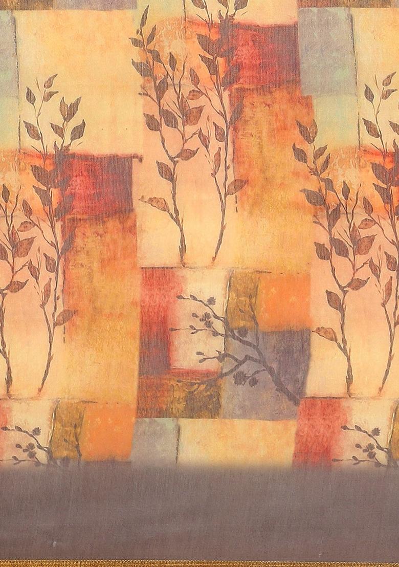 Multicolor Printed Pure Cotton Saree