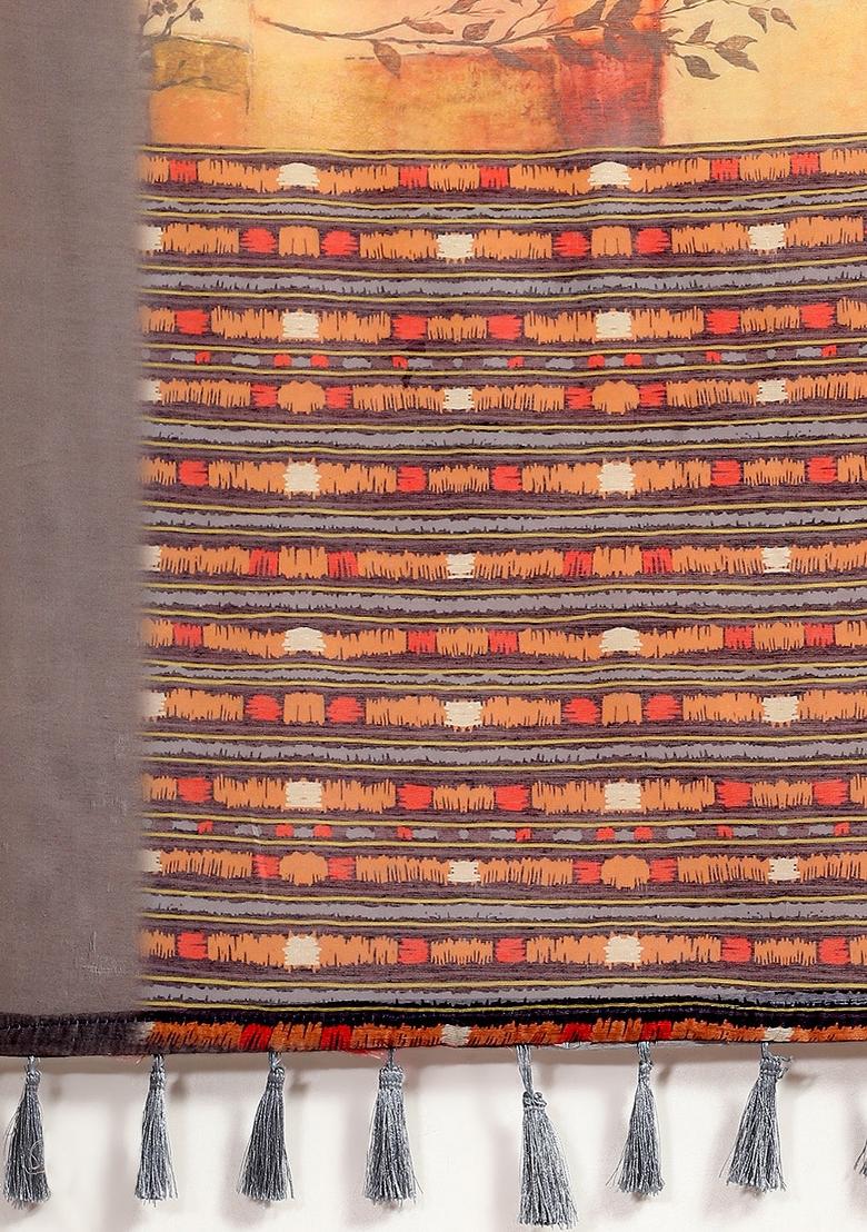 Multicolor Printed Pure Cotton Saree