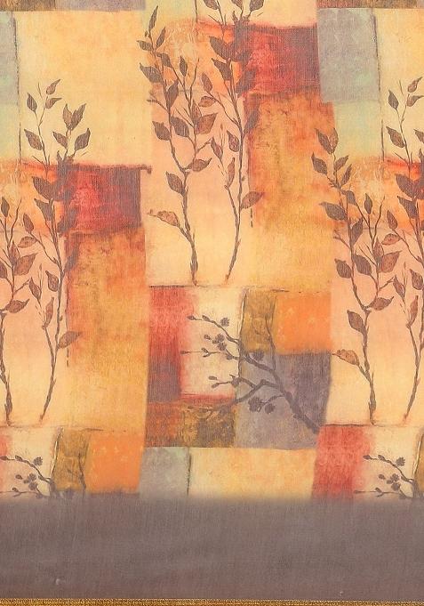 Multicolor Printed Pure Cotton Saree