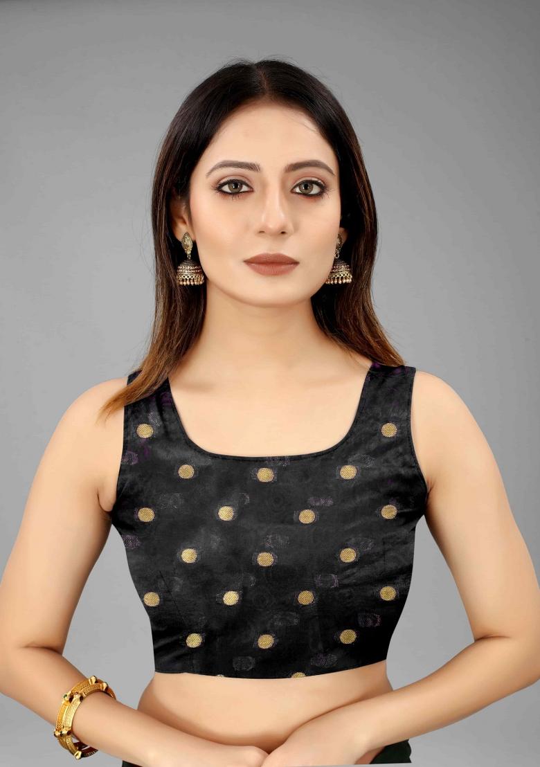 Black Woven Design Pure Silk Saree