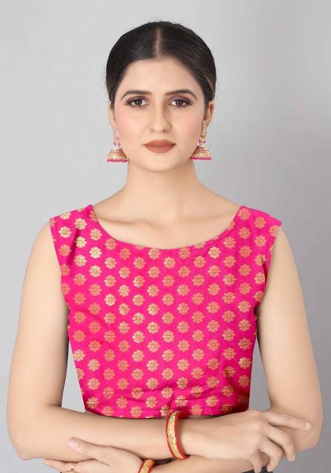 Yellow Woven Design Silk Blend Saree