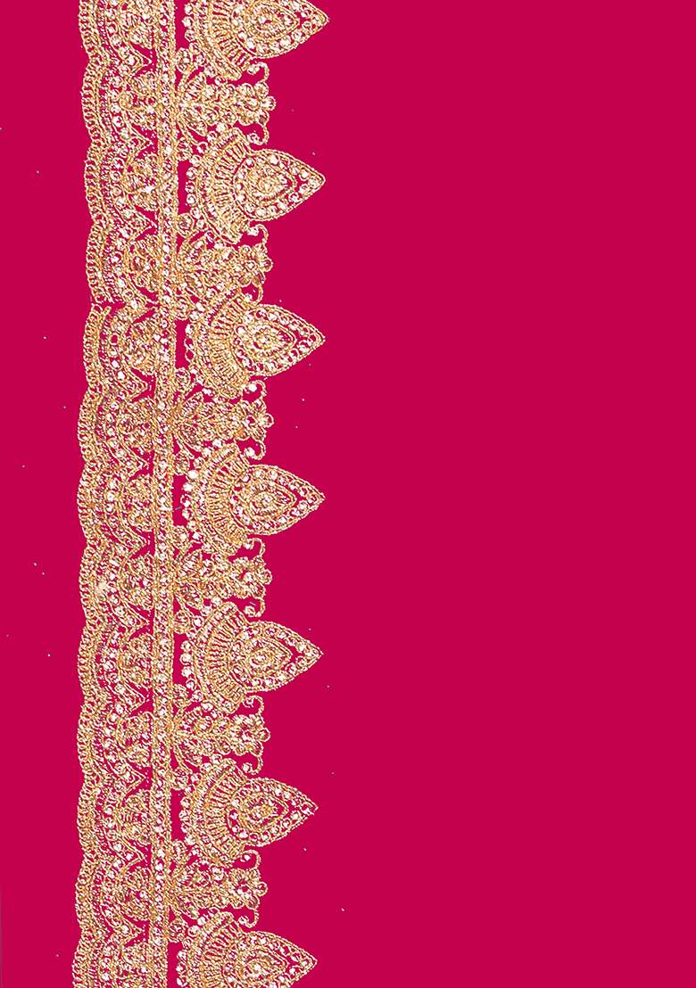 Cherry Embroidered Georgette Saree Set - Indya