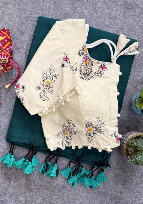 Rama Handloom Khadi Cotton Silk Saree Set