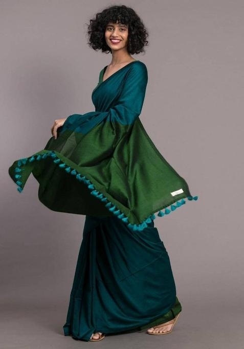 Rama Handloom Khadi Cotton Silk Saree Set