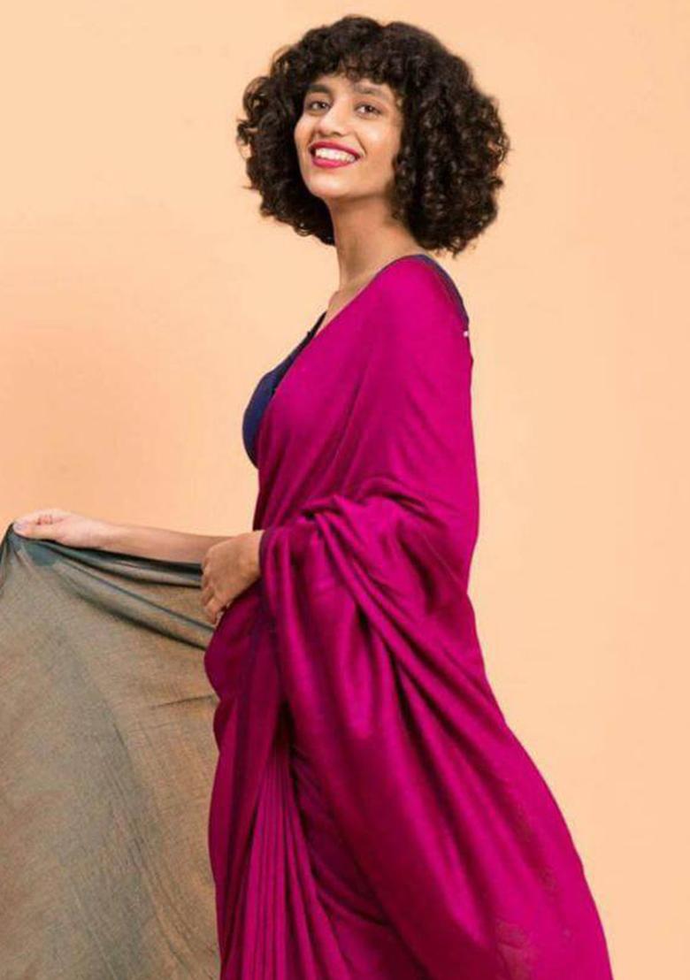 Rani Handloom Khadi Cotton Silk Saree Set - Indya