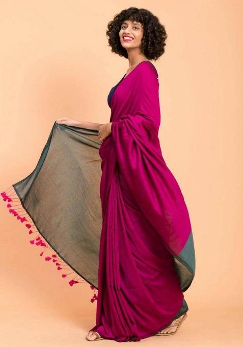 Rani Handloom Khadi Cotton Silk Saree Set