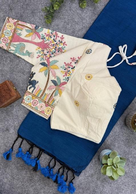 Rama Handloom Khadi Cotton Silk Saree Set