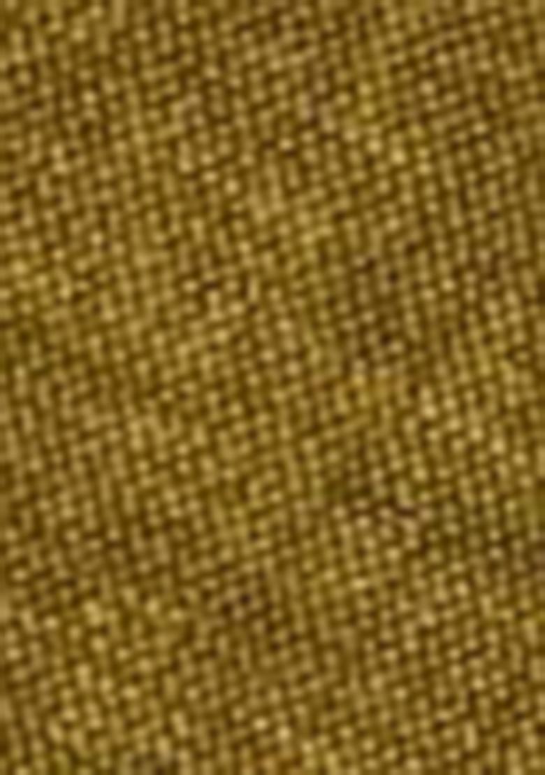 Gold Handloom Khadi Cotton Silk Saree Set