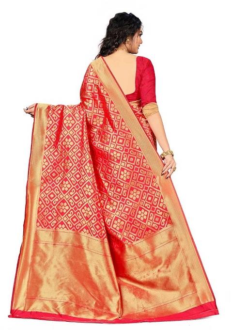 Gajari Embroidered Silk Saree Set
