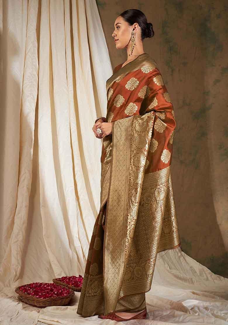 Fanta Embroidered Silk Saree Set - Indya