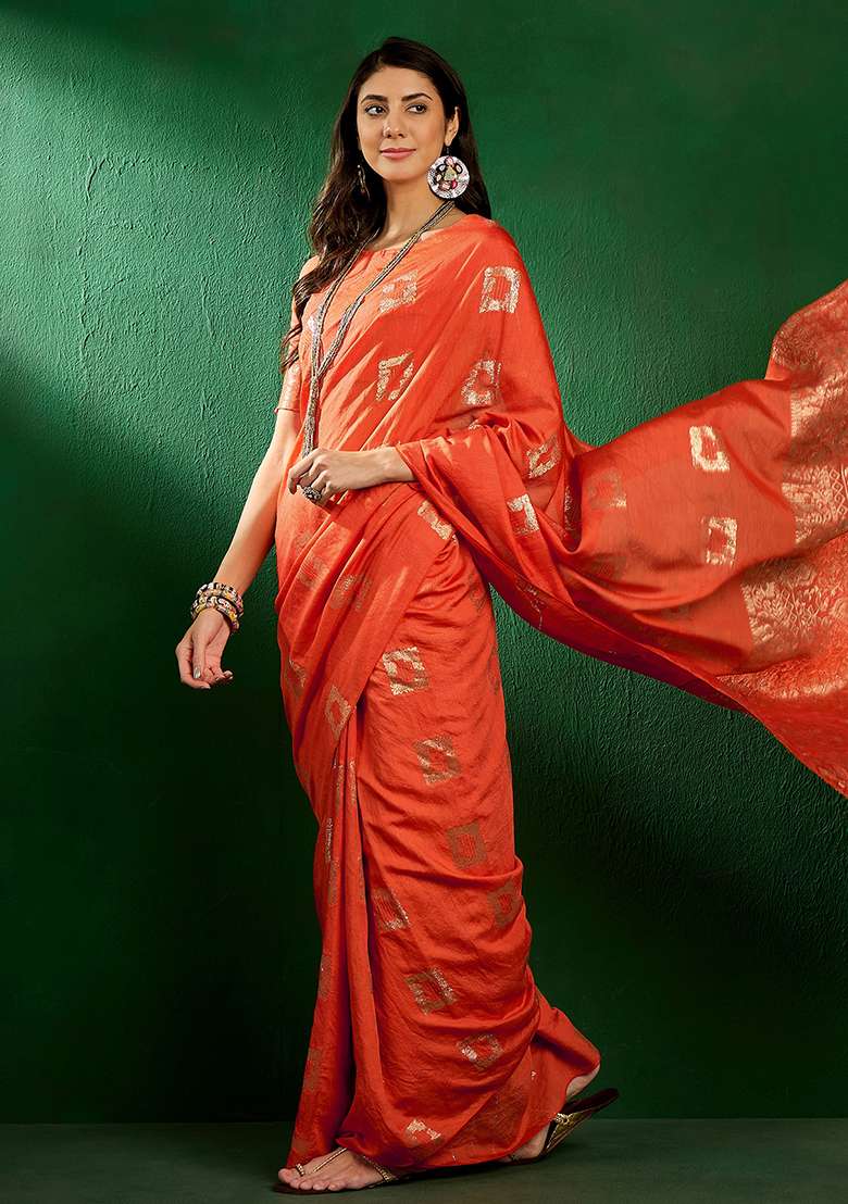 Fanta Blend Cotton Saree Set with Embroidered for Diwali | Wedding & Festive Wear - Indya