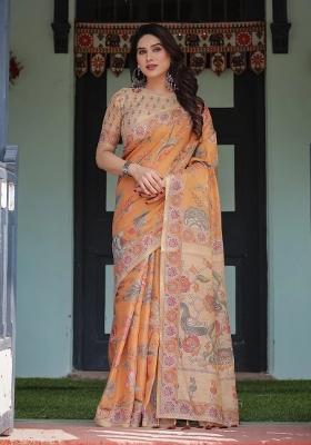 Sunny Printed Cotton Saree Set