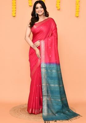 Rani Handloom Silk Saree Set