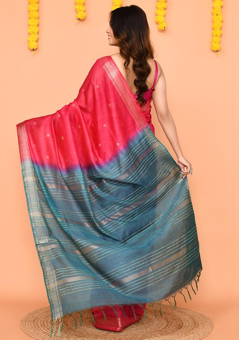 Rani Handloom Silk Saree Set