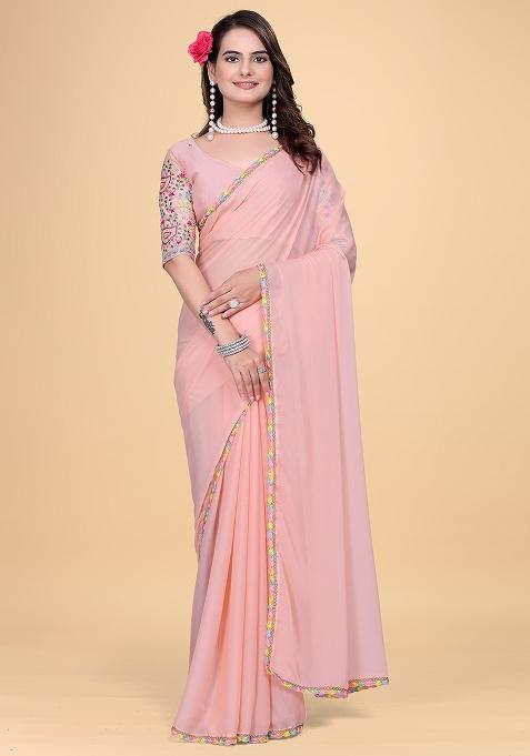 Fanta Embroidered Georgette Saree Set