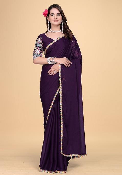 Jamli Embroidered Georgette Saree Set