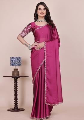 Dusty Rani Embroidered Chiffon Saree Set