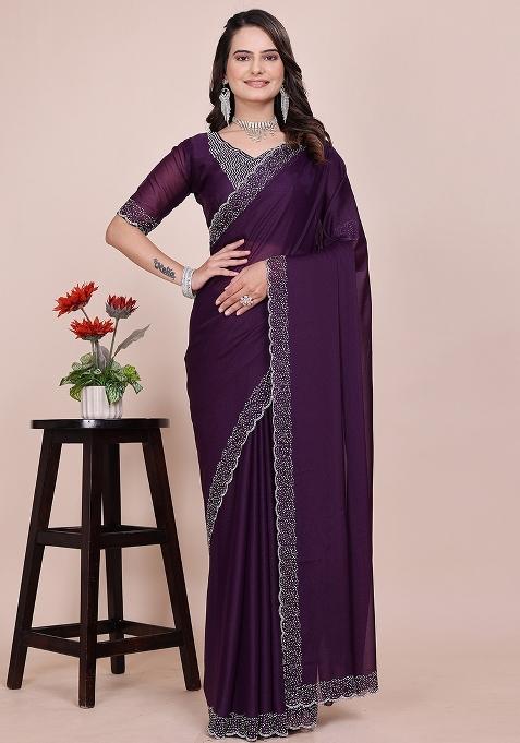 Jamli Embroidered Georgette Saree Set