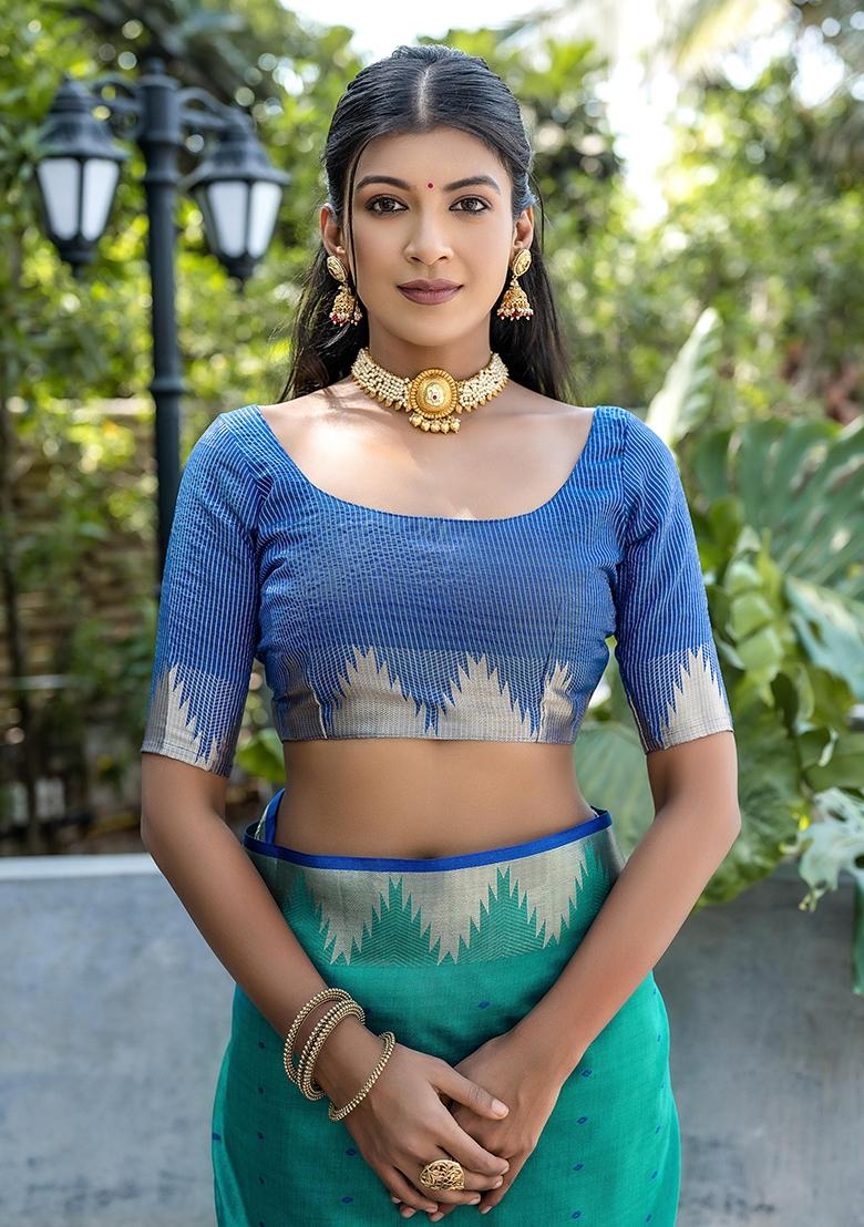 Rama Bandhani Weaves Tussar Silk Saree Set