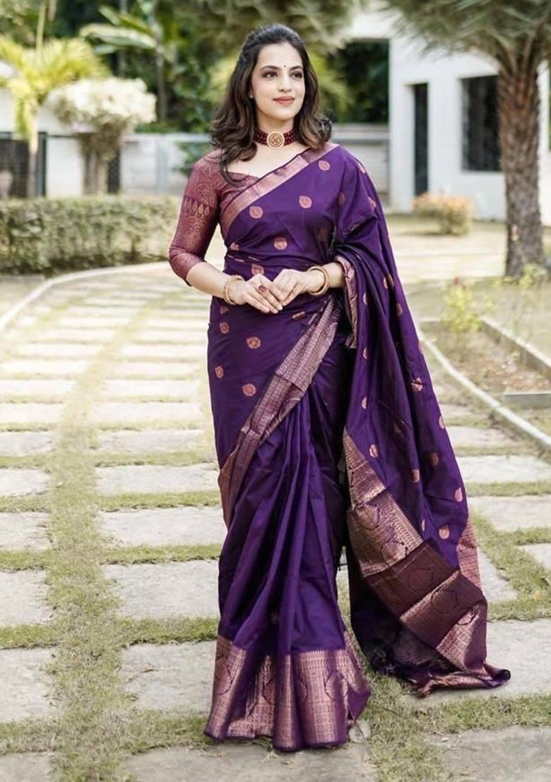 Onion Jacquard Work Silk Saree Set