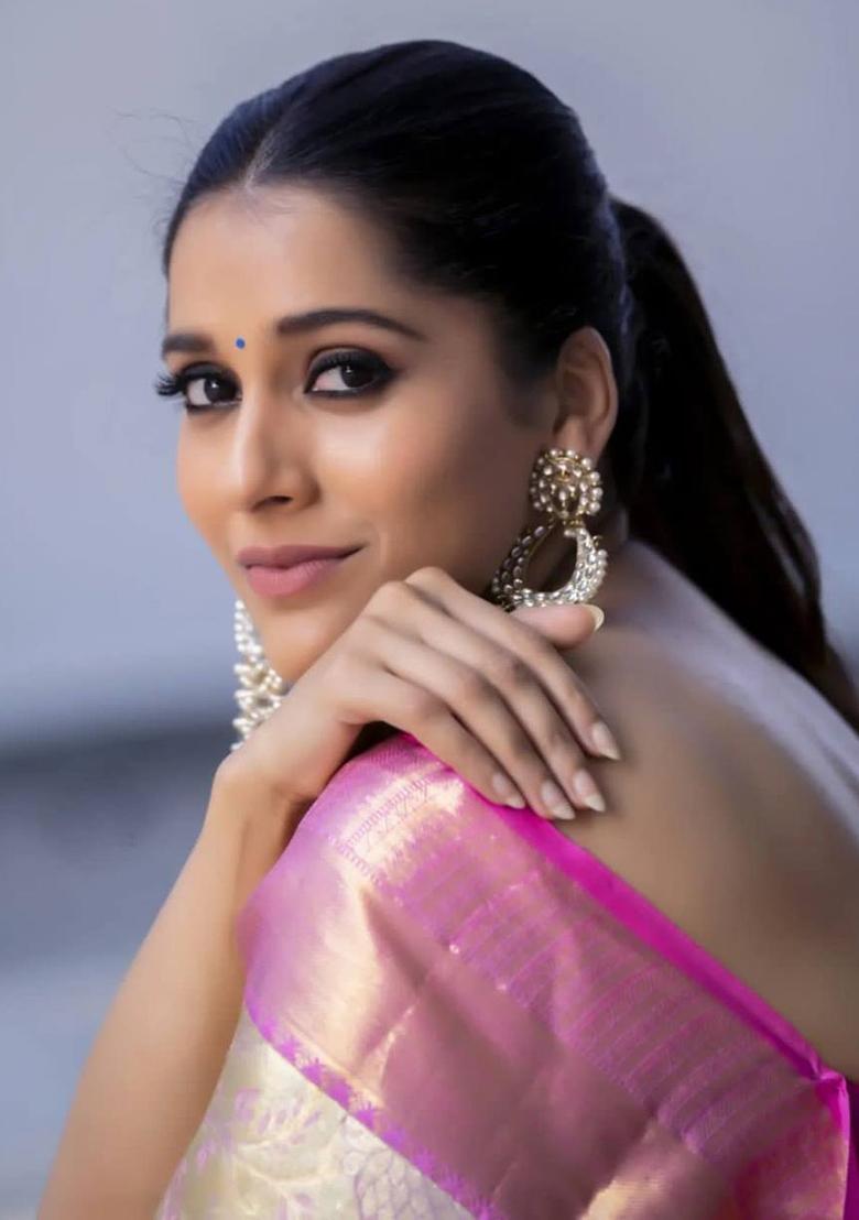 Pink Jacquard Work Silk Saree Set