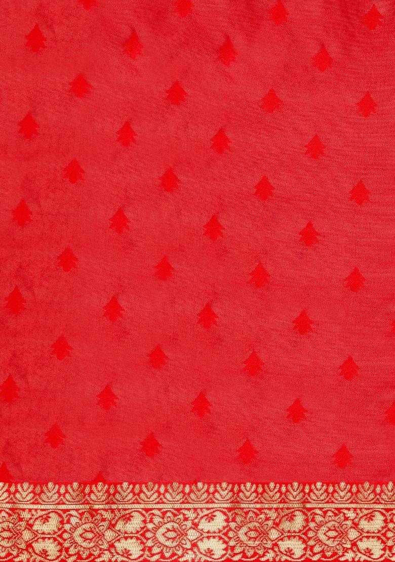 Blue Embroidered Silk Saree Set - Indya