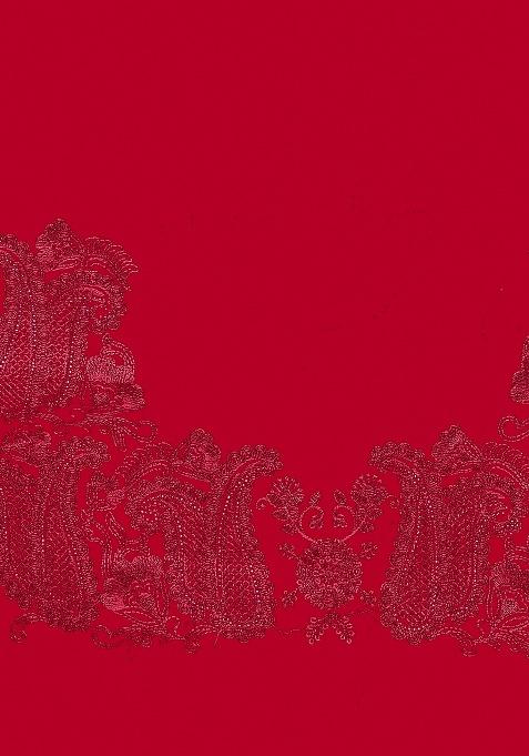 Red Embroidery Work Georgette Saree Set