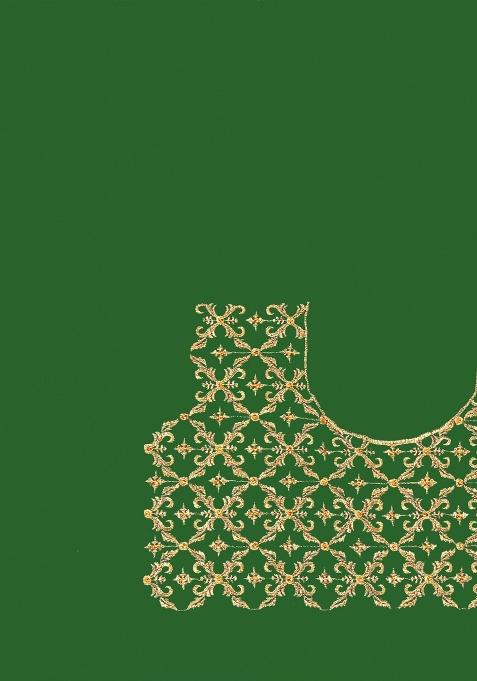 Botel Green Embroidery Work Silk Saree Set