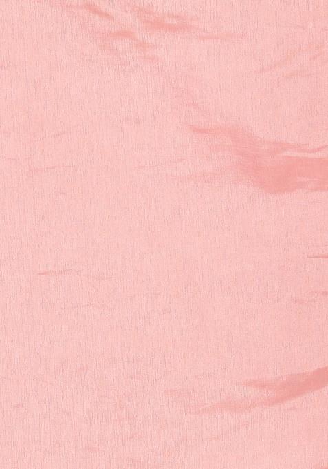 Peach Embroidery Work Silk Saree Set