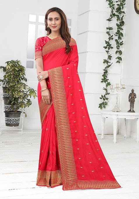 Gajari Heavy Jari Embrodery Silk Saree Set