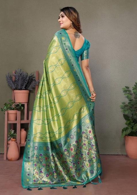 Perrot Leheriya Print Silk Saree Set
