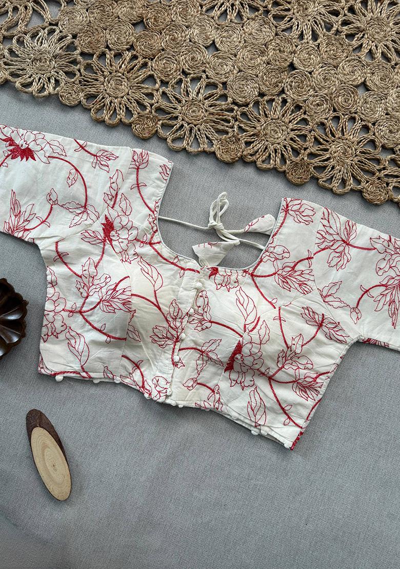 Wine Ikat Silk Saree Set