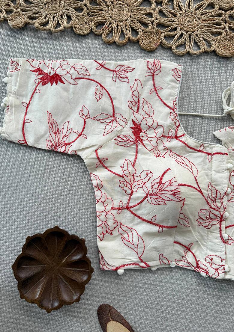 Wine Ikat Silk Saree Set