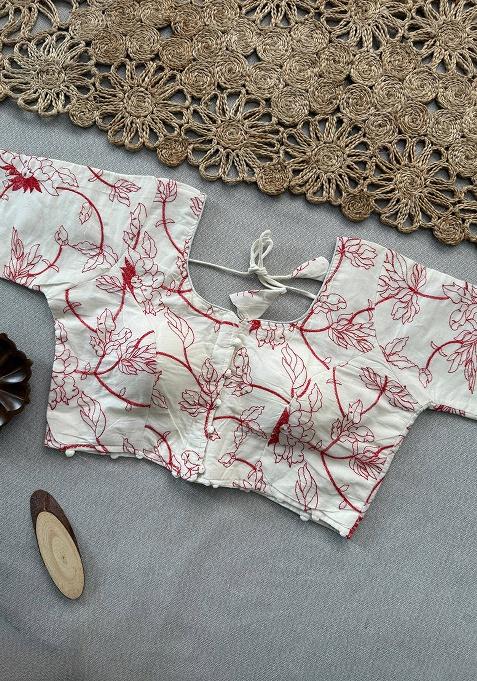 Wine Ikat Silk Saree Set