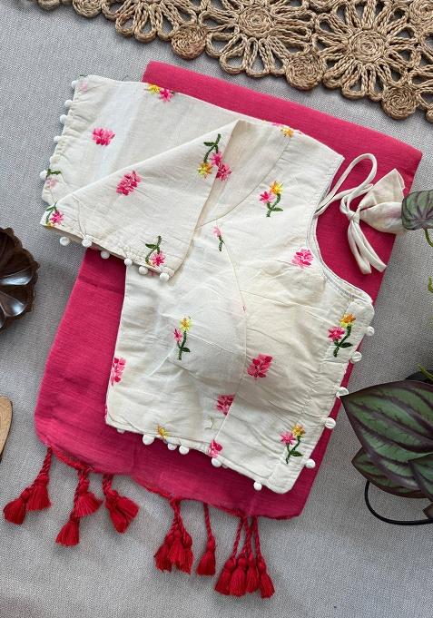 Gajri Ikat Silk Saree Set