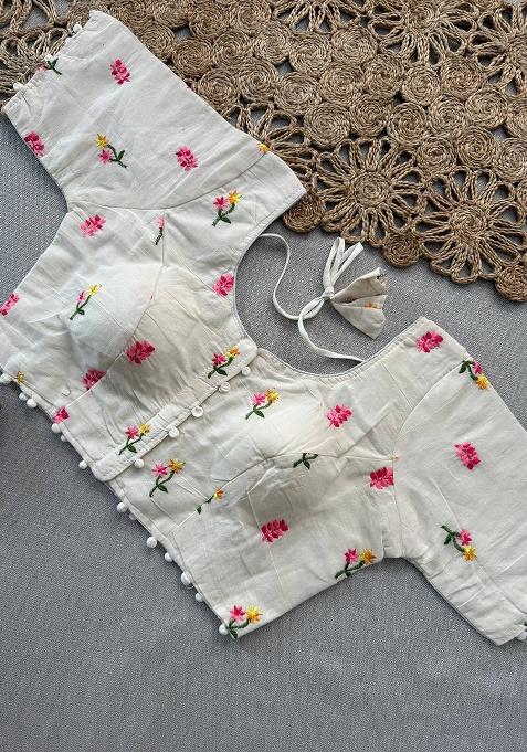 Wine Ikat Silk Saree Set