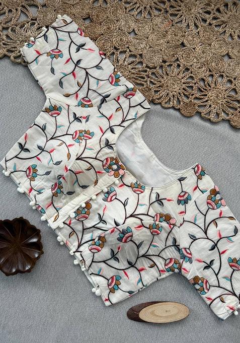 Black Ikat Silk Saree Set