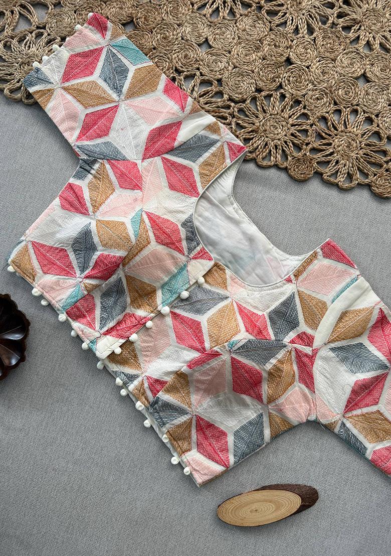 Gajri Ikat Silk Saree Set