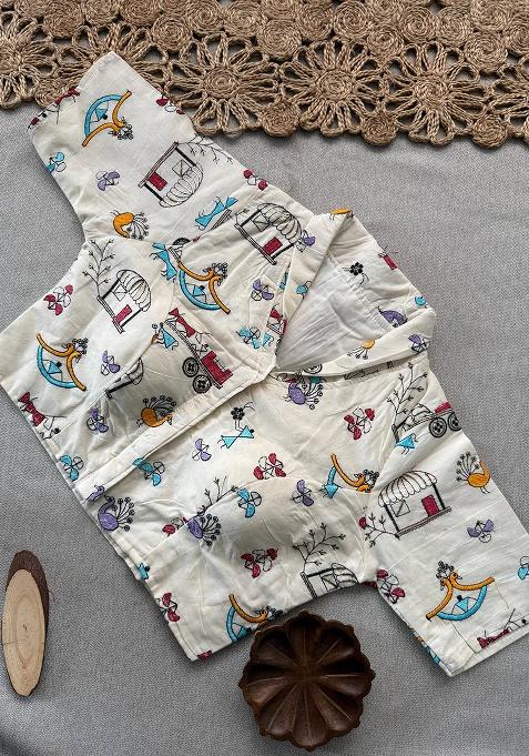 Sky Ikat Silk Saree Set