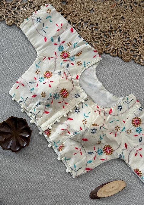 Pista Ikat Silk Saree Set