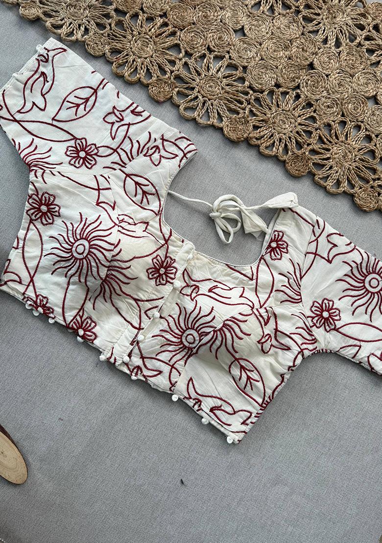 Wine Ikat Silk Saree Set