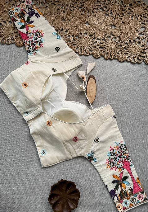 Green Ikat Silk Saree Set